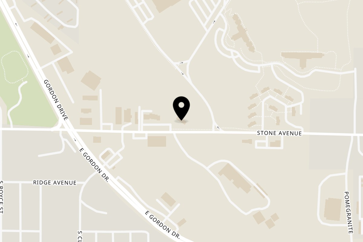 Map showing the location of Chopper Davo's Pizza on 4511 Stone Ave in Sioux City
